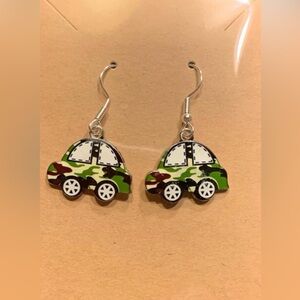 Earrings Camo VW Volkeswagen Beetle Earrings NWT